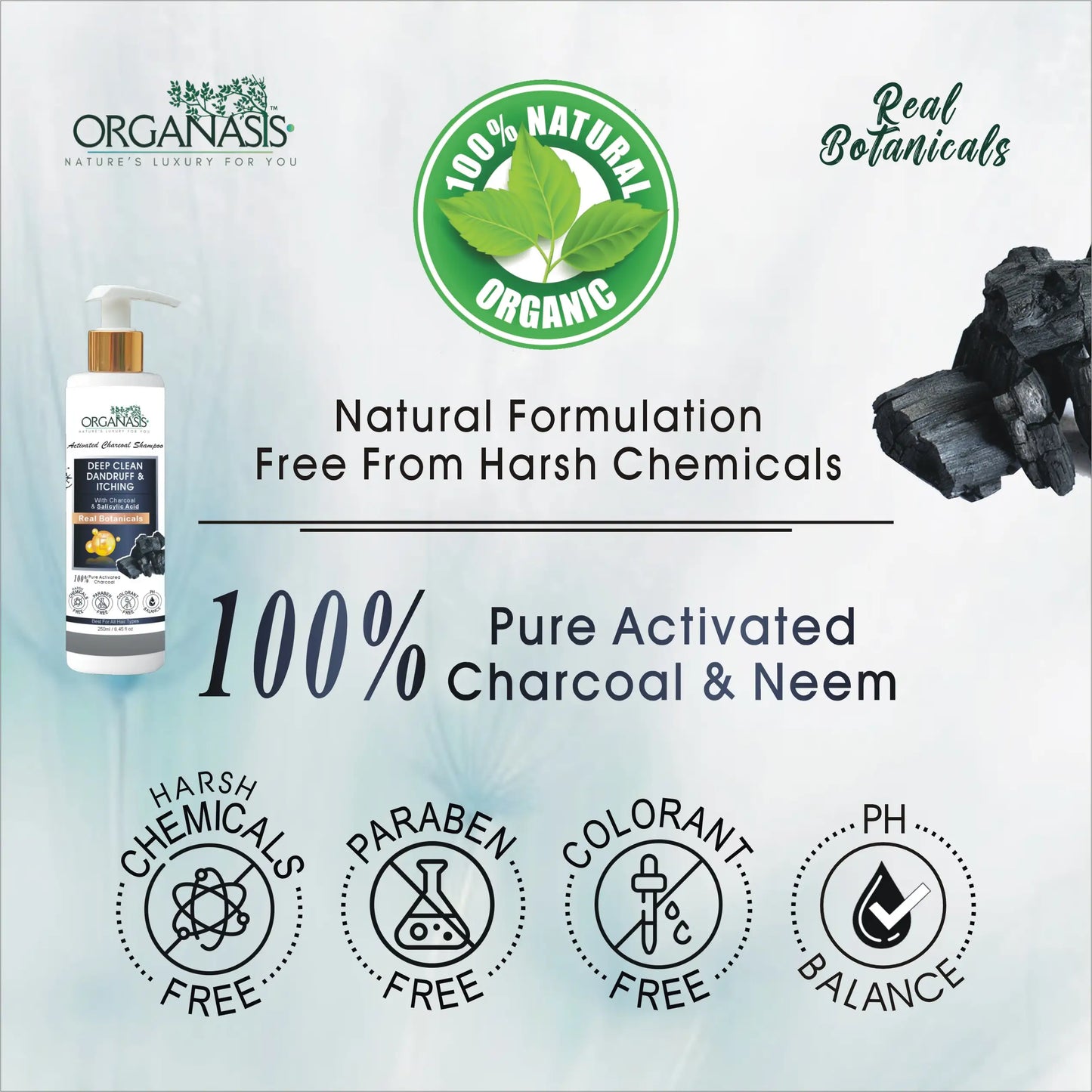 Organic Charcoal Shampoo
